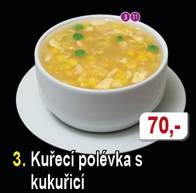 Kuřecí polévka s kukuřicí