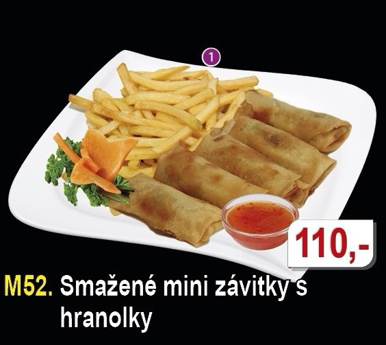 Smažené mini závitky s hranolky