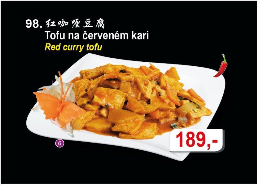 Tofu na červeném kari