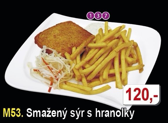 Smažený sýr s hranolky