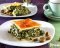 Řecká spanakopita plněná špenátem a fetou , jasmínová rýže