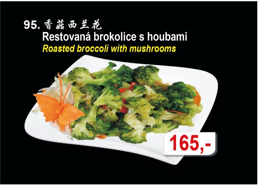 Restované brokolice s houbami